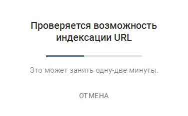 Проверяется возможность индексации URL, Google