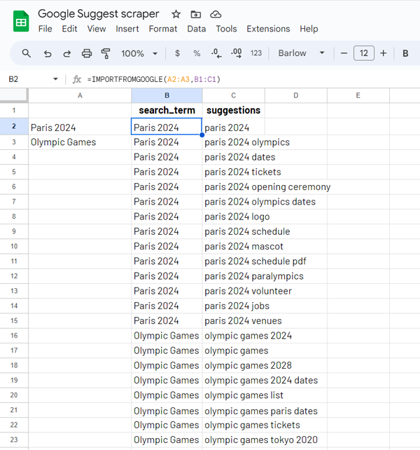 Google Suggest Scraper - парсинг подсказок Google