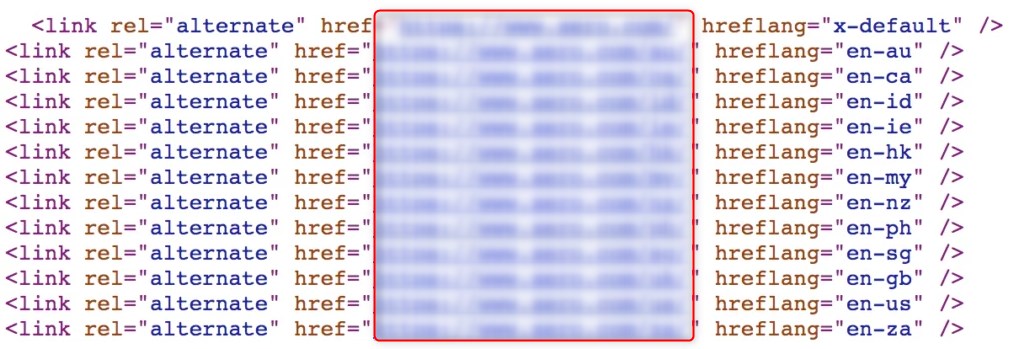 Hreflang: отсутствуют альтернативные URL