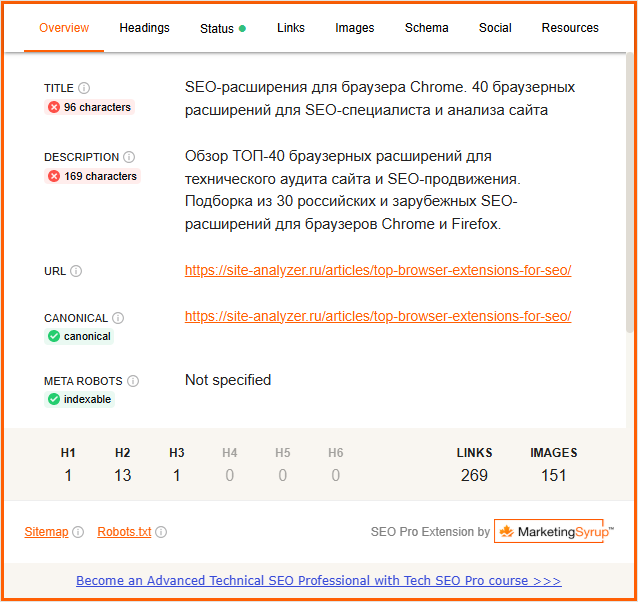Браузерное расширение для SEO, SEO Pro Extension